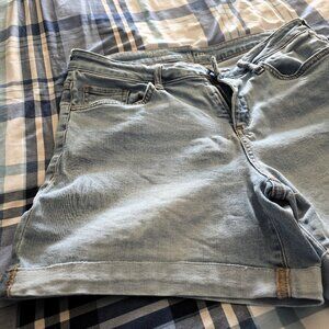 a.n.a Light Blue Denim Shorts 5" Inseam